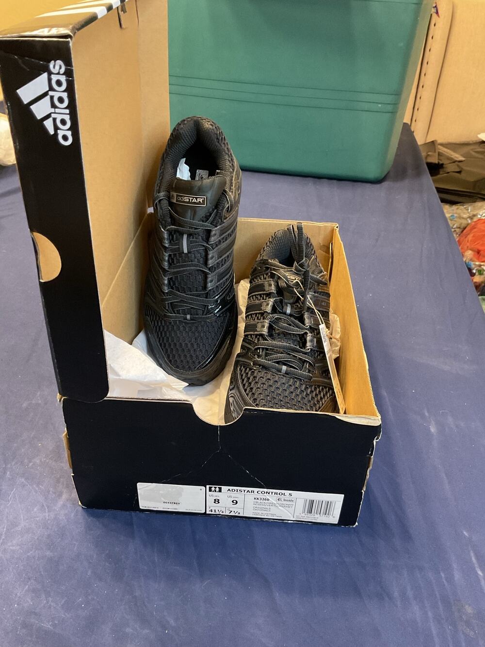 adidas Adistar Control 5 Core Black Men's Size 8 NWT KK3260 New In Box